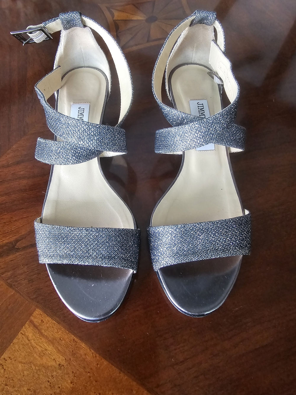 Jimmy Choo Silver Strappy Women's Sandals